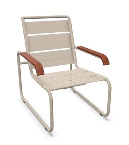 Thonet S 35 N Thonet All Seasons | Freischwinger- ThonetProtect warmgrau (TS 3005), Gewebe weiß--13