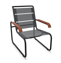 Thonet S 35 N Thonet All Seasons | Freischwinger- ThonetProtect warmgrau (TS 3005), Gewebe schwarz--0