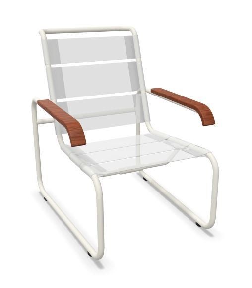 Thonet S 35 N Thonet All Seasons | Freischwinger- ThonetProtect reinweiß (RAL 9010), Gewebe weiß--5