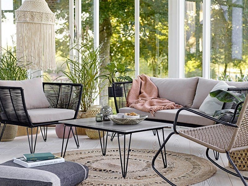 Bloomingville Mundo Sofa Black Metal--4