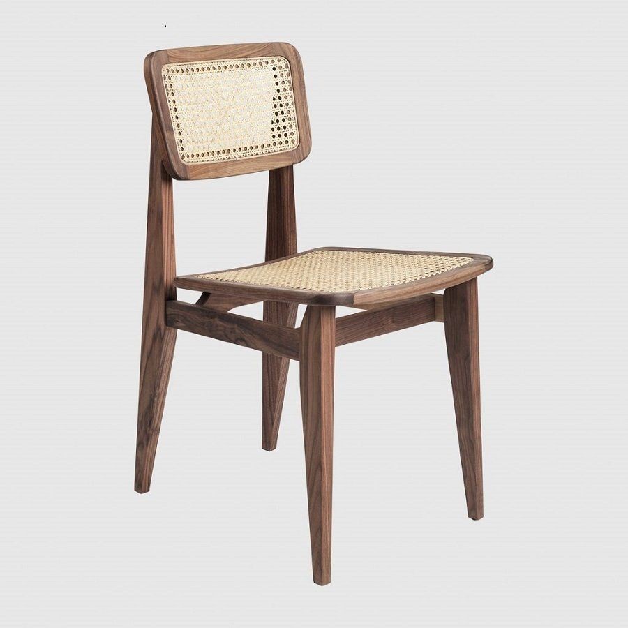 Gubi C-Chair Dining Chair - Un-Upholstered All French Cane--0
