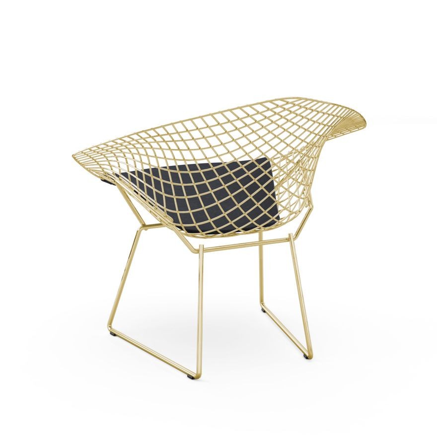 Knoll Bertoia Diamond Chair - Gold - Haze, Anthracite--20