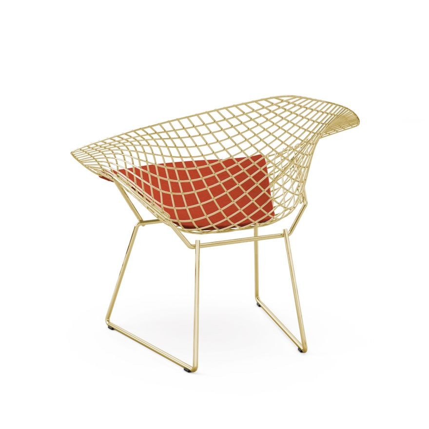 Knoll Bertoia Diamond Chair - Gold - Haze, Persimmon--26