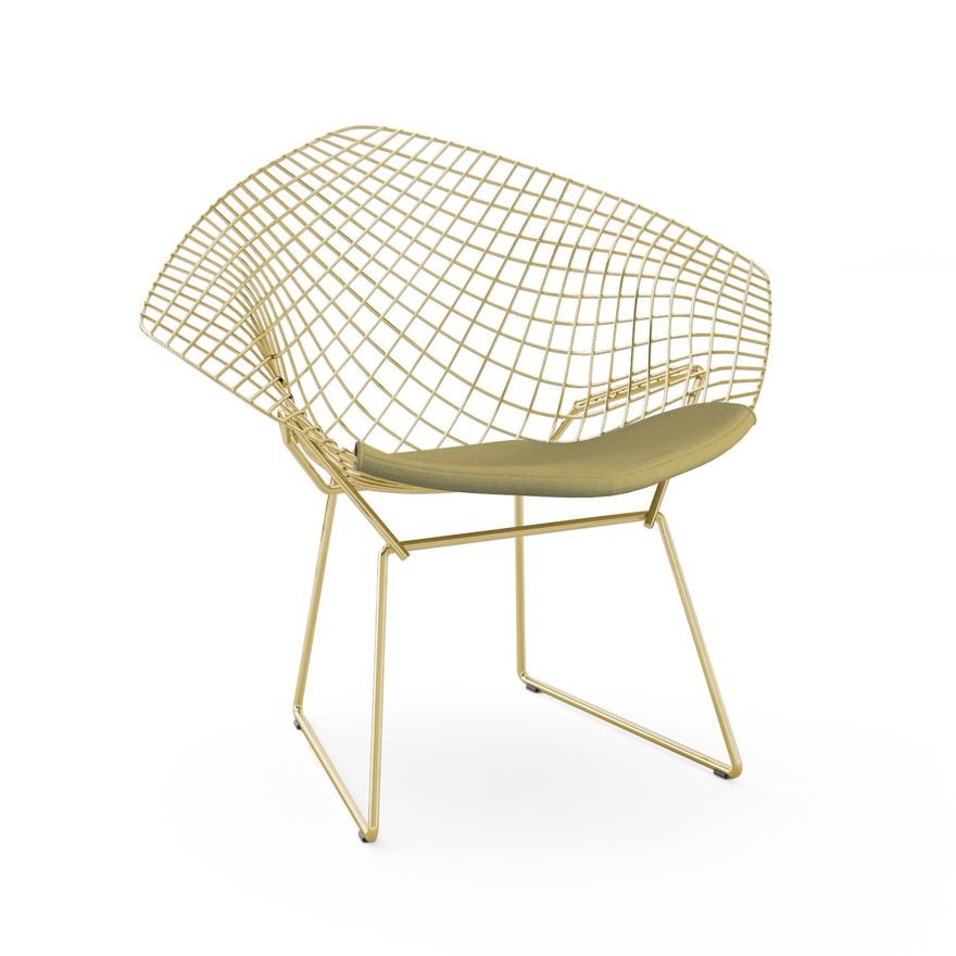 Knoll Bertoia Diamond Chair - Gold - Haze, Tea Green--28
