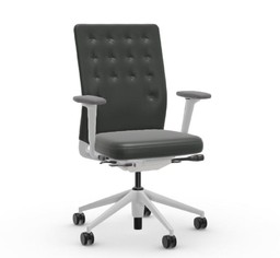 VITRA ID CHAIR - ID TRIM LEDER - Rahmenfarbe,  53 soft grey - Bezugsfarbe, Leder  jade--37