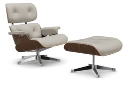 Vitra Lounge Chair & Ottoman - Premium Leder 72 snow - klassische Höhe 84 cm--2