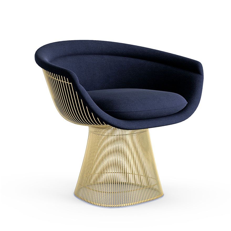 Knoll Platner Lounge Chair - Gold - Knoll Velvet, Aviator--25