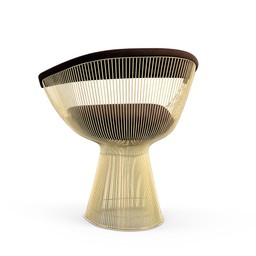 Knoll Platner Arm Chair - Gold - Knoll Velvet, Espresso--31