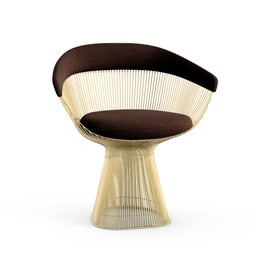 Knoll Platner Arm Chair - Gold - Knoll Velvet, Espresso--30