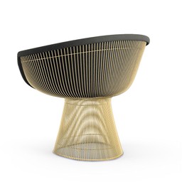Knoll Platner Lounge Chair - Gold - Knoll Velvet, Graphite--32