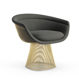 Knoll Platner Lounge Chair - Gold - Knoll Velvet, Graphite--33
