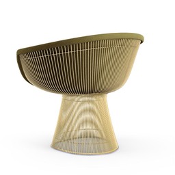 Knoll Platner Lounge Chair - Gold - Knoll Velvet, Moss--35