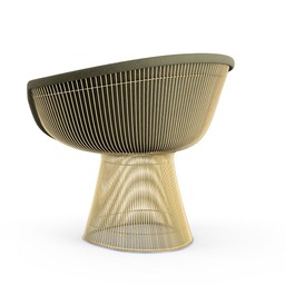 Knoll Platner Lounge Chair - Gold - Knoll Velvet, Sage--39