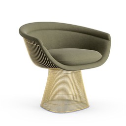 Knoll Platner Lounge Chair - Gold - Knoll Velvet, Sage--38