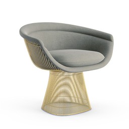 Knoll Platner Lounge Chair - Gold - Knoll Velvet, Swan--44