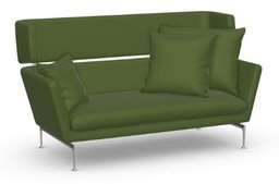 VITRA SUITA 2-SEATER, SPITZKISSEN- MIT KOPFTEIL 09 GRÜN,  POLIERT--10