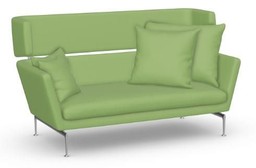 VITRA SUITA 2-SEATER, SPITZKISSEN- MIT KOPFTEIL 55 WIESENGRÜN, POLIERT--9