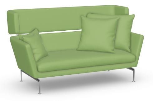 VITRA SUITA 2-SEATER, SPITZKISSEN- MIT KOPFTEIL 55 WIESENGRÜN, POLIERT--9