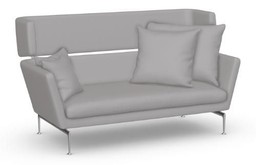 VITRA SUITA 2-SEATER, SPITZKISSEN- MIT KOPFTEIL 13 STONE GREY, POLIERT--8