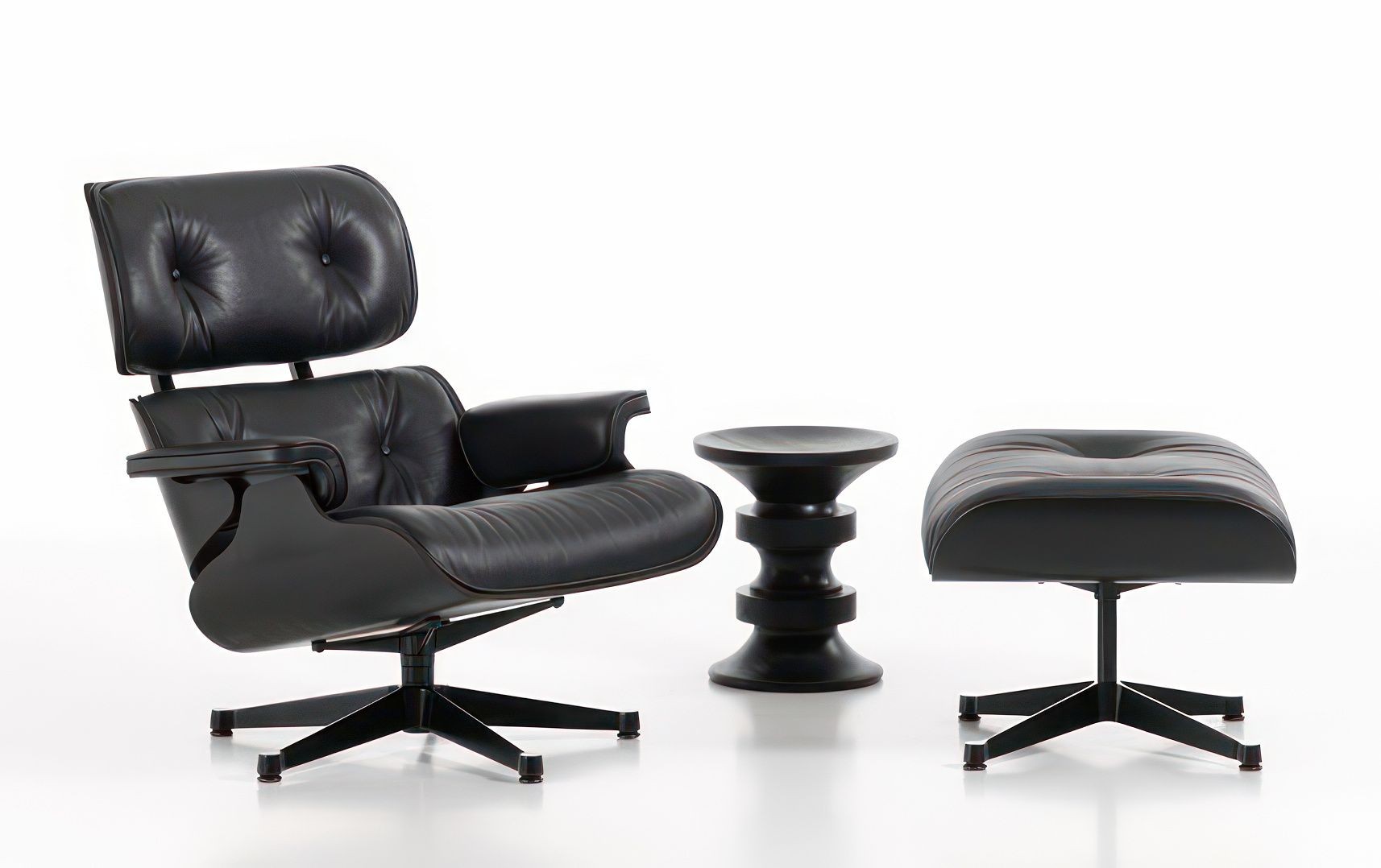 Vitra Lounge Chair & Ottoman Black--7