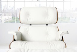 Vitra Lounge Chair & Ottoman white--13