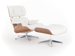 Vitra Lounge Chair & Ottoman white--9