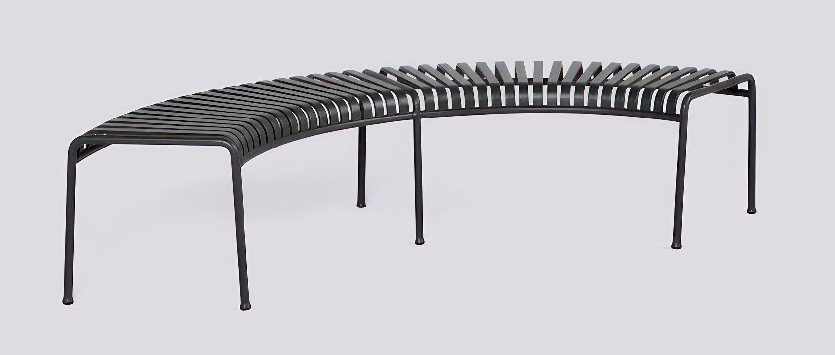 HAY PALISSADE PARK BENCH INCL. MIDDLE LEG- ANTHRACITE--0