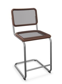 Thonet S 32 NHT | Thekenhocker- Buche nussbaum (TP 24) gebeizt--2