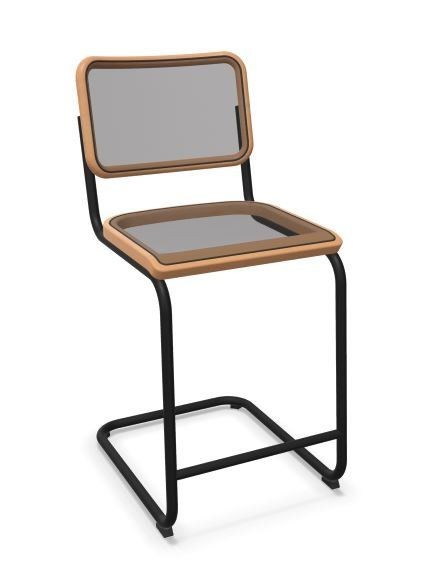 Thonet S 32 NHT | Thekenhocker- Gestell schwarz (TS 9005) lackiert--9