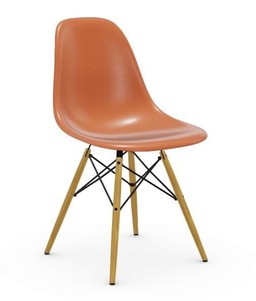 Vitra Eames Fiberglass Side Chair DSW Stuhl  -  Sitzschale: 03 Eames Red Orange--10