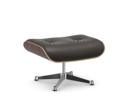 Vitra Lounge Chair Ottoman - 05 Santos Palisander - Leder premium F 77 braun -  03 Aluminium poliert--46