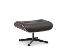 Vitra Lounge Chair Ottoman - 05 Santos Palisander - Leder premium F 77 braun -  03/12 Aluminium poliert/tiefschwarz--52