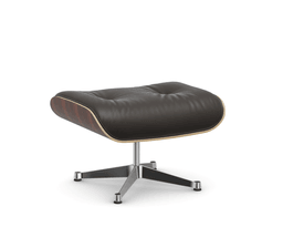 Vitra Lounge Chair Ottoman - 05 Santos Palisander - Leder premium F 68 chocolate -  03 Aluminium poliert--47