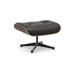 Vitra Lounge Chair Ottoman - 05 Santos Palisander - Leder premium F 68 chocolate -  03/12 Aluminium poliert/tiefschwarz--53