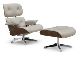 Vitra Lounge Chair & Ottoman - Premium F Leder 72 snow - neue Höhe 89cm--0