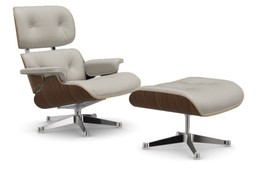 Vitra Lounge Chair & Ottoman - Premium Leder 72 snow - neue Höhe 89cm--1