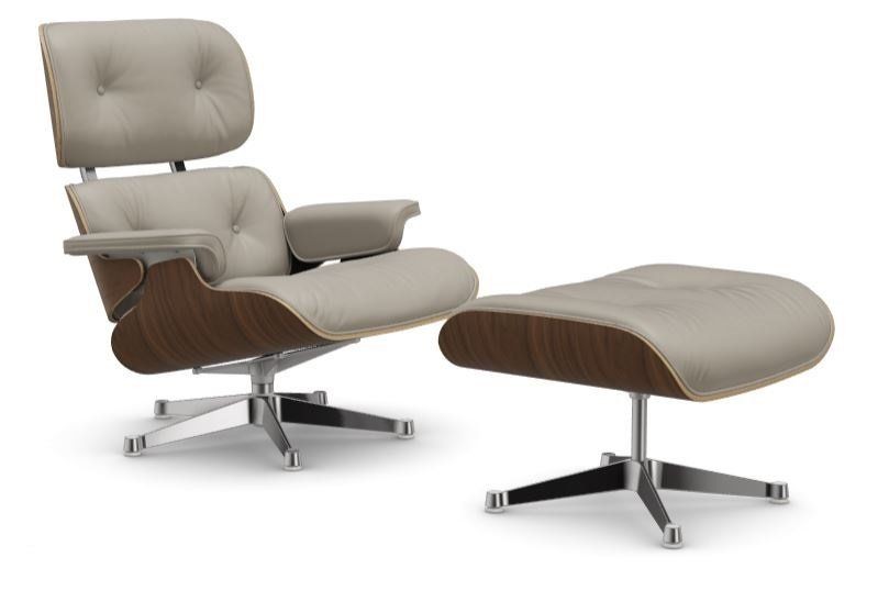 Vitra Lounge Chair & Ottoman - Premium Leder 73 ton - neue Höhe 89cm--3
