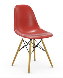 Vitra Eames Fiberglass Side Chair DSW Stuhl  -  Sitzschale: 09 Eames Classic Red--6