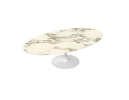 Knoll International Saarinen Tisch Oval - Marmor Arabescato --9