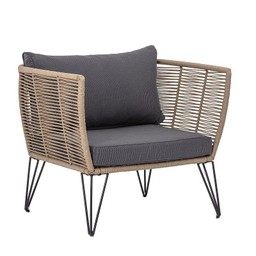 Bloomingville Mundo Lounge Chair Brown Metal--3