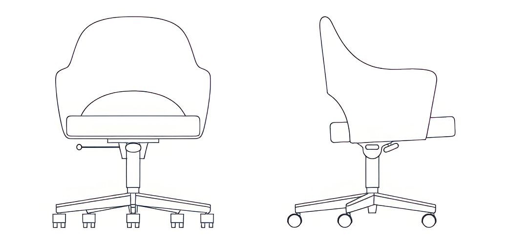 Knoll Saarinen Executive Arm Chair with Swivel Base--22