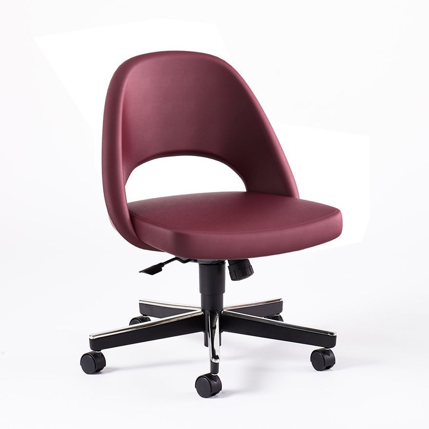 Knoll Saarinen Executive Armless Chair with Swivel Base - Sabrina, Portofino--5