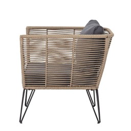 Bloomingville Mundo Lounge Chair Brown Metal--4