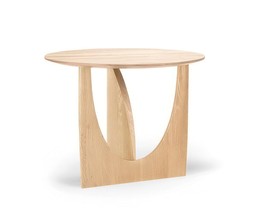 Ethnicraft Oak Geometric Side Table--2