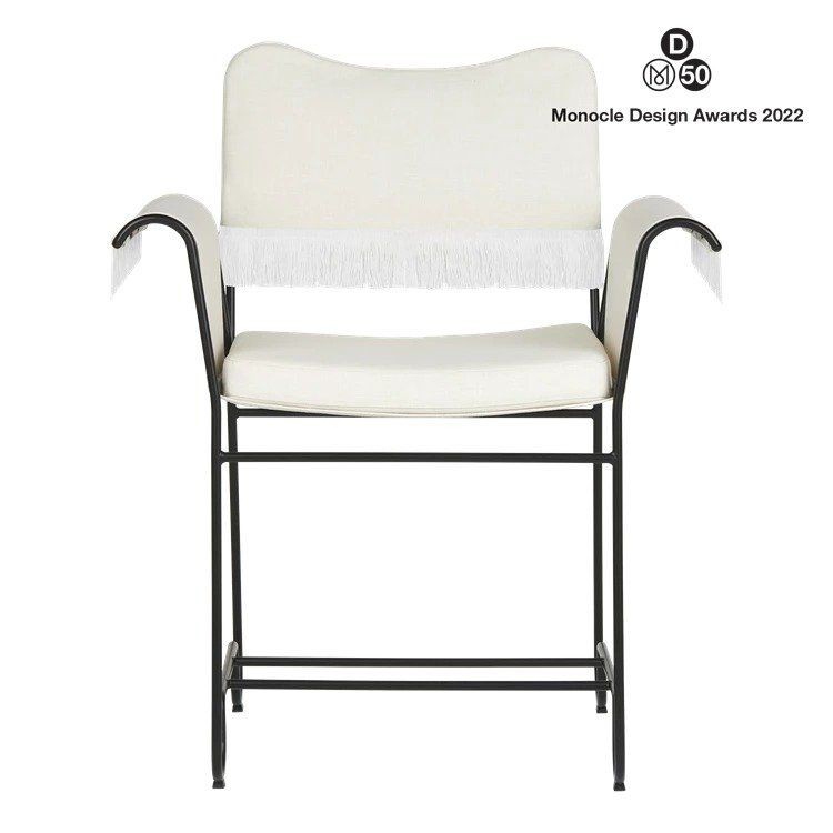 GUBI Tropique Dining Chair - Outdoor Armlehnstuhl - with Fringes - Udine, Limonta (CAL 117 compliant) (06)--1