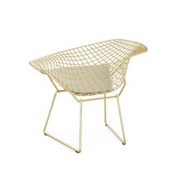 Knoll Bertoia Diamond Chair - Gold - Ultrasuede, Sandstone--47