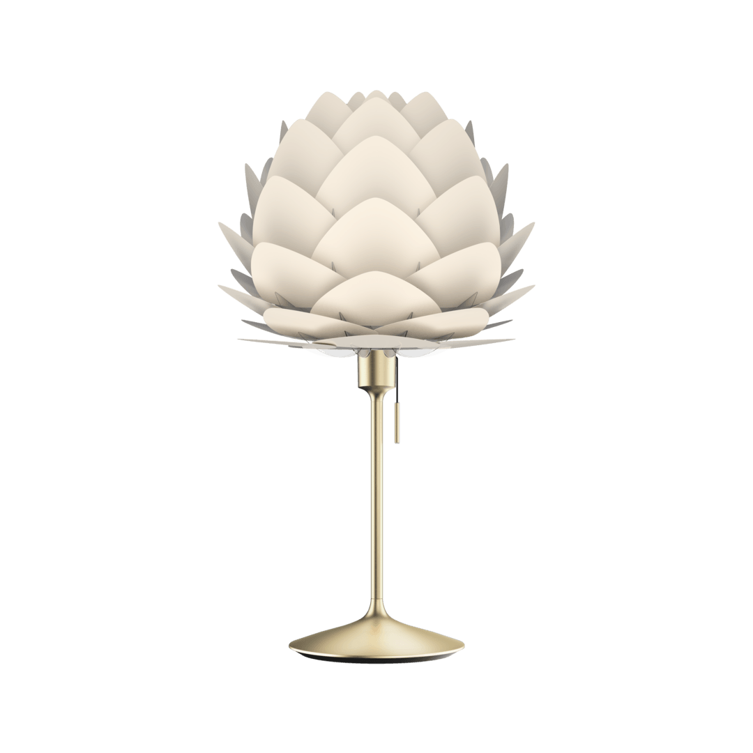 Umage Aluvia - Tischleuchte - pearl white/brushed brass--4