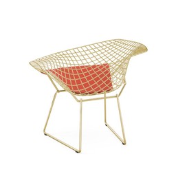 Knoll Bertoia Diamond Chair - Gold - Vinyl, Carrot--52