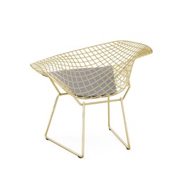 Knoll Bertoia Diamond Chair - Gold - Vinyl, Fog--55