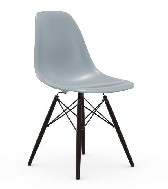 Vitra DSW Eames Plastic Side Chair - Untergestell Ahorn schwarz - eisgrau--5